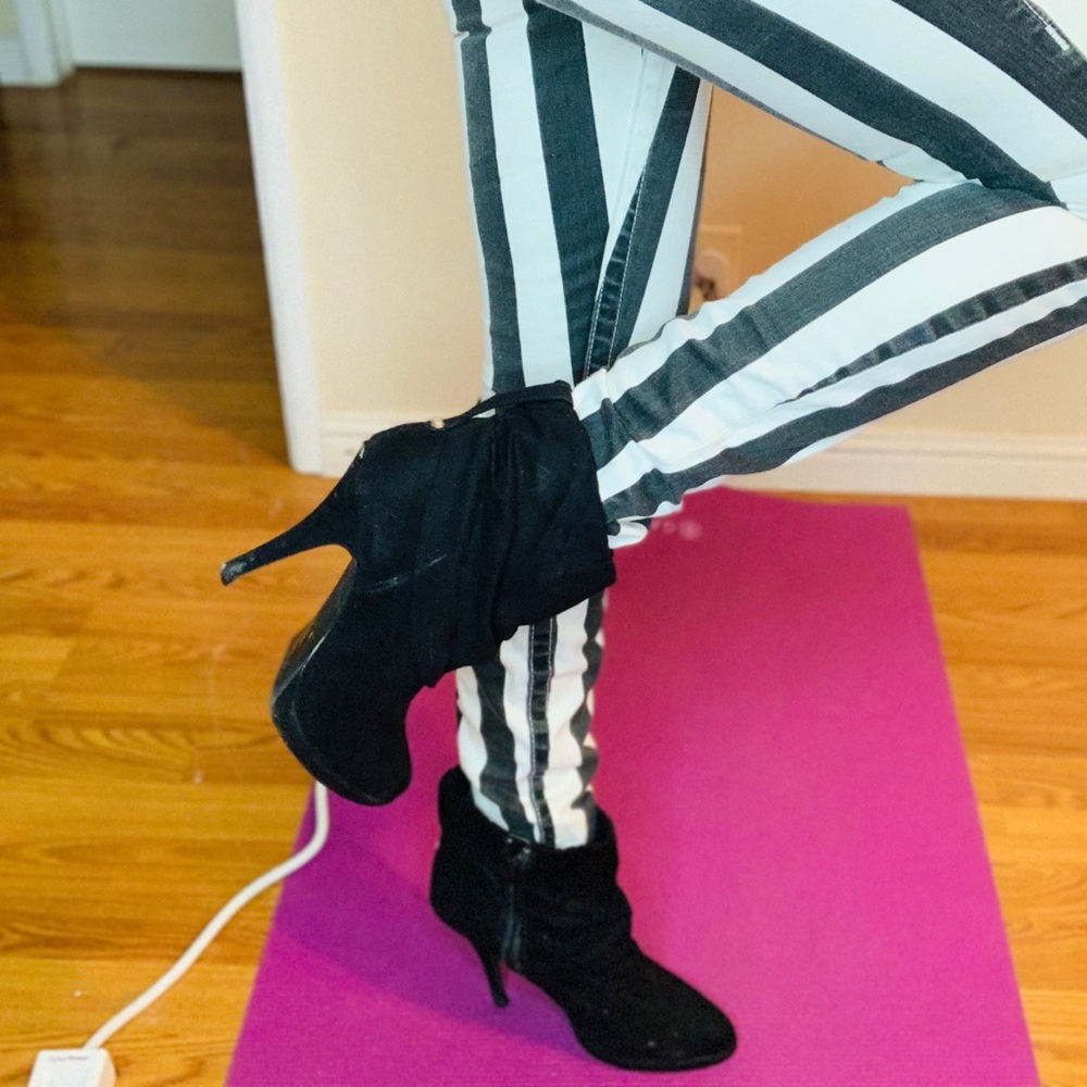 black ankle boots